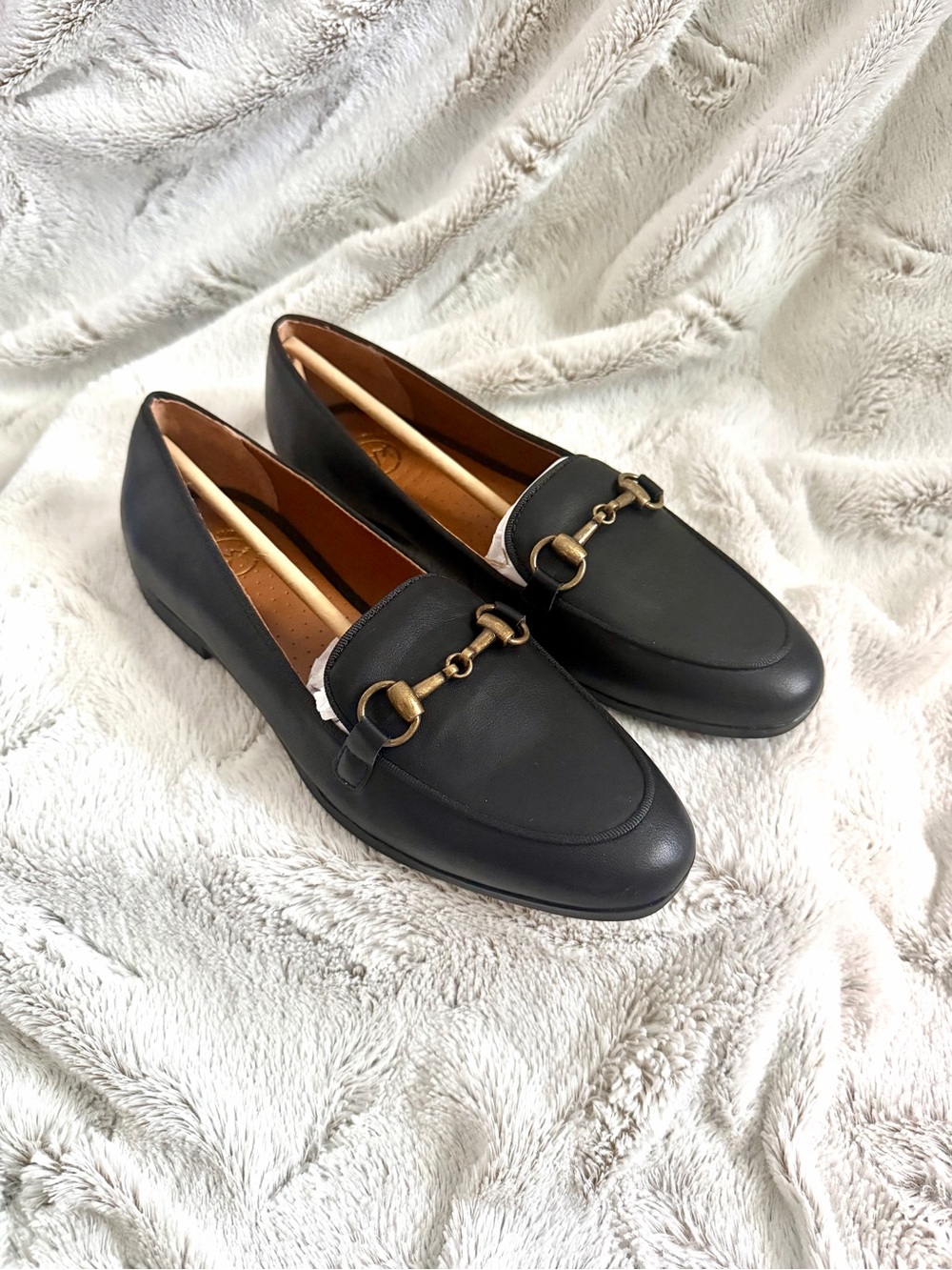 White Mountain Nooks Black Horsebit Loafers Sz 8 New - Quiet Luxury Preppy Work